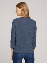 gemustertes T-Shirt mit elatsischem Saum - Frauen - navy dot print gemustertes T-Shirt mit elatsischem Saum - Frauen - navy dot print - 2 - TOM TAILOR