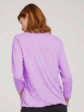 gemustertes T-Shirt mit elatsischem Saum - Frauen - lilac dot design gemustertes T-Shirt mit elatsischem Saum - Frauen - lilac dot design - 2 - TOM TAILOR