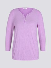 gemustertes T-Shirt mit elatsischem Saum - Frauen - lilac dot design gemustertes T-Shirt mit elatsischem Saum - Frauen - lilac dot design - 7 - TOM TAILOR