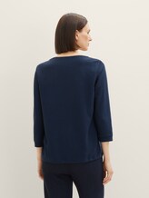 Strukturiertes Shirt mit Tunnelzug - Frauen - Sky Captain Blue Strukturiertes Shirt mit Tunnelzug - Frauen - Sky Captain Blue - 2 - TOM TAILOR