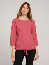 Strukturiertes Shirt mit Tunnelzug - Frauen - cozy pink Strukturiertes Shirt mit Tunnelzug - Frauen - cozy pink - 1 - TOM TAILOR