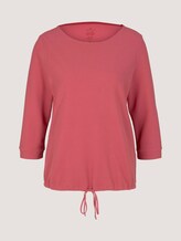 Strukturiertes Shirt mit Tunnelzug - Frauen - cozy pink Strukturiertes Shirt mit Tunnelzug - Frauen - cozy pink - 7 - TOM TAILOR