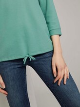 Strukturiertes Shirt mit Tunnelzug - Frauen - soft leaf green Strukturiertes Shirt mit Tunnelzug - Frauen - soft leaf green - 10 - TOM TAILOR