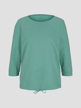 Strukturiertes Shirt mit Tunnelzug - Frauen - soft leaf green Strukturiertes Shirt mit Tunnelzug - Frauen - soft leaf green - 7 - TOM TAILOR
