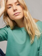 Strukturiertes Shirt mit Tunnelzug - Frauen - soft leaf green Strukturiertes Shirt mit Tunnelzug - Frauen - soft leaf green - 9 - TOM TAILOR