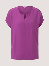 Henley T-Shirt im Materialmix - Frauen - plum blossom lilac Henley T-Shirt im Materialmix - Frauen - plum blossom lilac - 7 - TOM TAILOR
