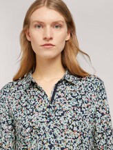 Gemustertes Henley Shirt - Frauen - navy burred floral design Gemustertes Henley Shirt - Frauen - navy burred floral design - 9 - TOM TAILOR