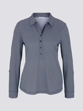 Gemustertes Henley Shirt - Frauen - navy dot print Gemustertes Henley Shirt - Frauen - navy dot print - 7 - TOM TAILOR