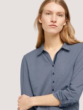 Gemustertes Henley Shirt - Frauen - navy dot print Gemustertes Henley Shirt - Frauen - navy dot print - 9 - TOM TAILOR