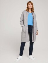 Meliertes Shirt mit elastischem Bund - Frauen - soft cloud blue melange Meliertes Shirt mit elastischem Bund - Frauen - soft cloud blue melange - 3 - TOM TAILOR