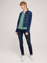 Meliertes Shirt mit elastischem Bund - Frauen - soft leaf green melange Meliertes Shirt mit elastischem Bund - Frauen - soft leaf green melange - 3 - TOM TAILOR