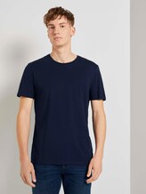 Basic T-Shirt mit Bio-Baumwolle - Männer - Sky Captain Blue Basic T-Shirt mit Bio-Baumwolle - Männer - Sky Captain Blue - 1 - TOM TAILOR Denim