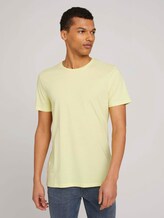 Basic T-Shirt mit Bio-Baumwolle - Männer - cream yellow Basic T-Shirt mit Bio-Baumwolle - Männer - cream yellow - 1 - TOM TAILOR Denim