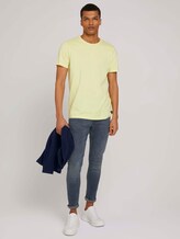 Basic T-Shirt mit Bio-Baumwolle - Männer - cream yellow Basic T-Shirt mit Bio-Baumwolle - Männer - cream yellow - 3 - TOM TAILOR Denim
