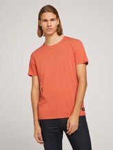 Basic T-Shirt mit Bio-Baumwolle - Männer - orange lobster Basic T-Shirt mit Bio-Baumwolle - Männer - orange lobster - 1 - TOM TAILOR Denim