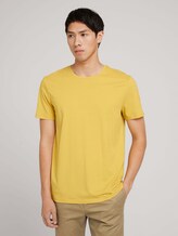 Basic T-Shirt mit Bio-Baumwolle - Männer - golden ochre Basic T-Shirt mit Bio-Baumwolle - Männer - golden ochre - 1 - TOM TAILOR Denim