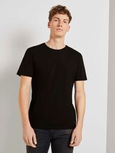 Basic T-Shirt mit Bio-Baumwolle - Männer - Black Basic T-Shirt mit Bio-Baumwolle - Männer - Black - 1 - TOM TAILOR Denim