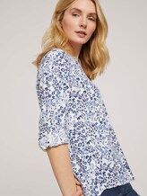 Gemusterte Bluse mit LENZING™ ECOVERO™ und V-Ausschnitt - Frauen - navy offwhite flower design Gemusterte Bluse mit LENZING™ ECOVERO™ und V-Ausschnitt - Frauen - navy offwhite flower design - 9 - TOM TAILOR