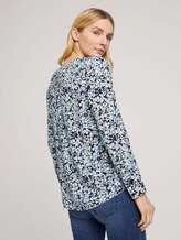 Gemusterte Bluse mit V-Ausschnitt - Frauen - navy floral design Gemusterte Bluse mit V-Ausschnitt - Frauen - navy floral design - 2 - TOM TAILOR