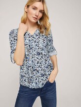 Gemusterte Bluse mit V-Ausschnitt - Frauen - navy floral design Gemusterte Bluse mit V-Ausschnitt - Frauen - navy floral design - 5 - TOM TAILOR