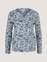 Gemusterte Bluse mit V-Ausschnitt - Frauen - navy floral design Gemusterte Bluse mit V-Ausschnitt - Frauen - navy floral design - 7 - TOM TAILOR