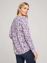 Gemusterte Bluse mit LENZING™ ECOVERO™ und V-Ausschnitt - Frauen - offwhite floral design Gemusterte Bluse mit LENZING™ ECOVERO™ und V-Ausschnitt - Frauen - offwhite floral design - 2 - TOM TAILOR