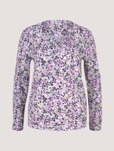Gemusterte Bluse mit LENZING™ ECOVERO™ und V-Ausschnitt - Frauen - offwhite floral design Gemusterte Bluse mit LENZING™ ECOVERO™ und V-Ausschnitt - Frauen - offwhite floral design - 7 - TOM TAILOR