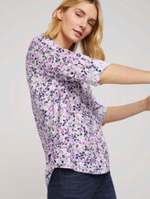 Gemusterte Bluse mit LENZING™ ECOVERO™ und V-Ausschnitt - Frauen - offwhite floral design Gemusterte Bluse mit LENZING™ ECOVERO™ und V-Ausschnitt - Frauen - offwhite floral design - 9 - TOM TAILOR