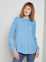Gestreifte Hemdbluse - Frauen - blue stripe vertical Gestreifte Hemdbluse - Frauen - blue stripe vertical - 1 - TOM TAILOR