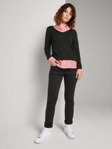 Gestreifte Hemdbluse - Frauen - peach stripe vertical Gestreifte Hemdbluse - Frauen - peach stripe vertical - 3 - TOM TAILOR