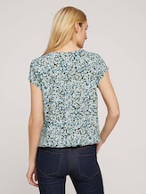 Gemusterte Bluse mit LENZING™ ECOVERO™ - Frauen - navy burred floral design Gemusterte Bluse mit LENZING™ ECOVERO™ - Frauen - navy burred floral design - 2 - TOM TAILOR