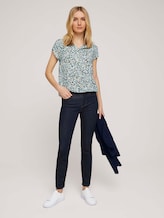 Gemusterte Bluse mit LENZING™ ECOVERO™ - Frauen - navy burred floral design Gemusterte Bluse mit LENZING™ ECOVERO™ - Frauen - navy burred floral design - 3 - TOM TAILOR