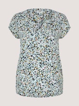 Gemusterte Bluse mit LENZING™ ECOVERO™ - Frauen - navy burred floral design Gemusterte Bluse mit LENZING™ ECOVERO™ - Frauen - navy burred floral design - 7 - TOM TAILOR