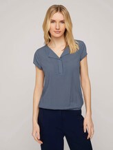 Gemusterte Bluse mit LENZING™ ECOVERO™ - Frauen - navy-white-minimal-design Gemusterte Bluse mit LENZING™ ECOVERO™ - Frauen - navy-white-minimal-design - 1 - TOM TAILOR