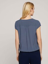 Gemusterte Bluse mit LENZING™ ECOVERO™ - Frauen - navy-white-minimal-design Gemusterte Bluse mit LENZING™ ECOVERO™ - Frauen - navy-white-minimal-design - 2 - TOM TAILOR