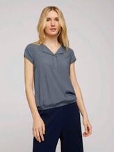 Gemusterte Bluse mit LENZING™ ECOVERO™ - Frauen - navy-white-minimal-design Gemusterte Bluse mit LENZING™ ECOVERO™ - Frauen - navy-white-minimal-design - 5 - TOM TAILOR