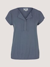 Gemusterte Bluse mit LENZING™ ECOVERO™ - Frauen - navy-white-minimal-design Gemusterte Bluse mit LENZING™ ECOVERO™ - Frauen - navy-white-minimal-design - 7 - TOM TAILOR