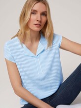 Gemusterte Bluse mit LENZING™ ECOVERO™ - Frauen - blue white vertical stripe Gemusterte Bluse mit LENZING™ ECOVERO™ - Frauen - blue white vertical stripe - 10 - TOM TAILOR