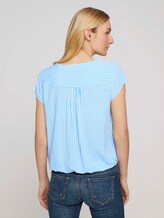 Gemusterte Bluse mit LENZING™ ECOVERO™ - Frauen - blue white vertical stripe Gemusterte Bluse mit LENZING™ ECOVERO™ - Frauen - blue white vertical stripe - 2 - TOM TAILOR