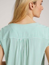 Gemusterte Bluse mit LENZING™ ECOVERO™ - Frauen - green white vertical stripe Gemusterte Bluse mit LENZING™ ECOVERO™ - Frauen - green white vertical stripe - 10 - TOM TAILOR