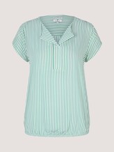 Gemusterte Bluse mit LENZING™ ECOVERO™ - Frauen - green white vertical stripe Gemusterte Bluse mit LENZING™ ECOVERO™ - Frauen - green white vertical stripe - 7 - TOM TAILOR