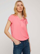 Gemusterte Bluse mit LENZING™ ECOVERO™ - Frauen - peach white minimal design Gemusterte Bluse mit LENZING™ ECOVERO™ - Frauen - peach white minimal design - 5 - TOM TAILOR