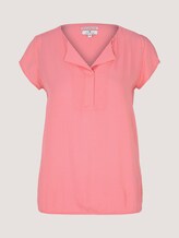 Gemusterte Bluse mit LENZING™ ECOVERO™ - Frauen - peach white minimal design Gemusterte Bluse mit LENZING™ ECOVERO™ - Frauen - peach white minimal design - 7 - TOM TAILOR