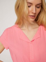 Gemusterte Bluse mit LENZING™ ECOVERO™ - Frauen - peach white minimal design Gemusterte Bluse mit LENZING™ ECOVERO™ - Frauen - peach white minimal design - 9 - TOM TAILOR