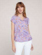 Gemusterte Bluse mit LENZING™ ECOVERO™ - Frauen - lilac yellow flower design Gemusterte Bluse mit LENZING™ ECOVERO™ - Frauen - lilac yellow flower design - 1 - TOM TAILOR