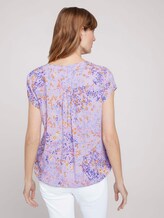 Gemusterte Bluse mit LENZING™ ECOVERO™ - Frauen - lilac yellow flower design Gemusterte Bluse mit LENZING™ ECOVERO™ - Frauen - lilac yellow flower design - 2 - TOM TAILOR