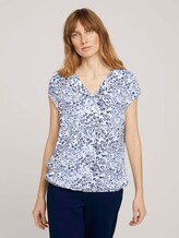Gemusterte Bluse mit LENZING™ ECOVERO™ - Frauen - offwhite-flower-design Gemusterte Bluse mit LENZING™ ECOVERO™ - Frauen - offwhite-flower-design - 1 - TOM TAILOR