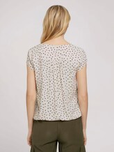 Blouse met korte mouwen met dessin - Vrouwen - beige geometrical design Blouse met korte mouwen met dessin - Vrouwen - beige geometrical design - 2 - TOM TAILOR