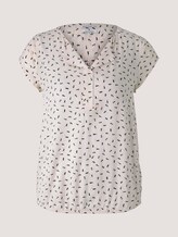 Blouse met korte mouwen met dessin - Vrouwen - beige geometrical design Blouse met korte mouwen met dessin - Vrouwen - beige geometrical design - 7 - TOM TAILOR