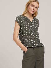 Gemusterte Bluse mit LENZING™ ECOVERO™ - Frauen - khaki small floral design Gemusterte Bluse mit LENZING™ ECOVERO™ - Frauen - khaki small floral design - 5 - TOM TAILOR
